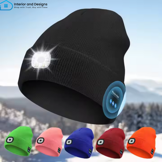 3-in-1 Bluetooth Beanie – Wireless Music Hat with LED Light | Interior and Designs