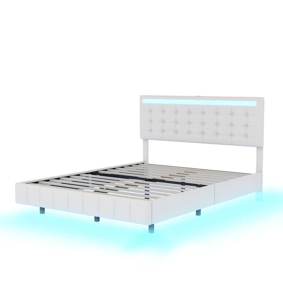 Stylish floating bed base  Sleek floating bed frame  Queen size floating platform frame  Queen size floating bed platform  Queen size floating bed frame  Queen floating platform bed  Queen floating bed design  Modern floating bed frame  Minimalist floating bed frame  Floating style bed frame  Floating queen bed platform  Floating queen bed base  Floating platform bed frame  Elevated queen bed frame  Contemporary floating bed frame