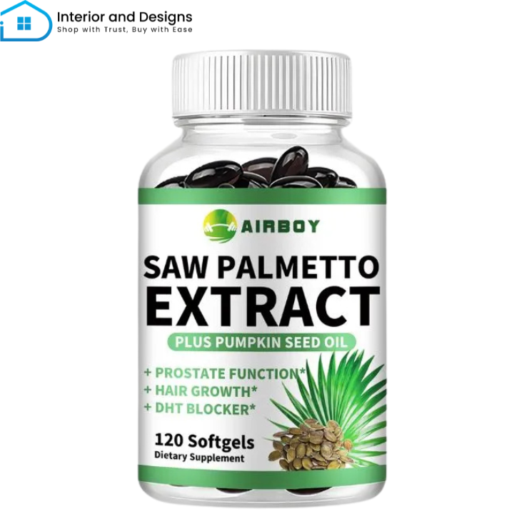 Saw Palmetto Capsules – Prostate Health Support Supplement for Men | Interior and Designs